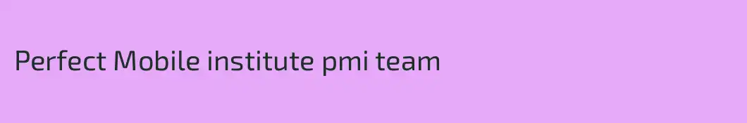 Perfect Mobile institute pmi team